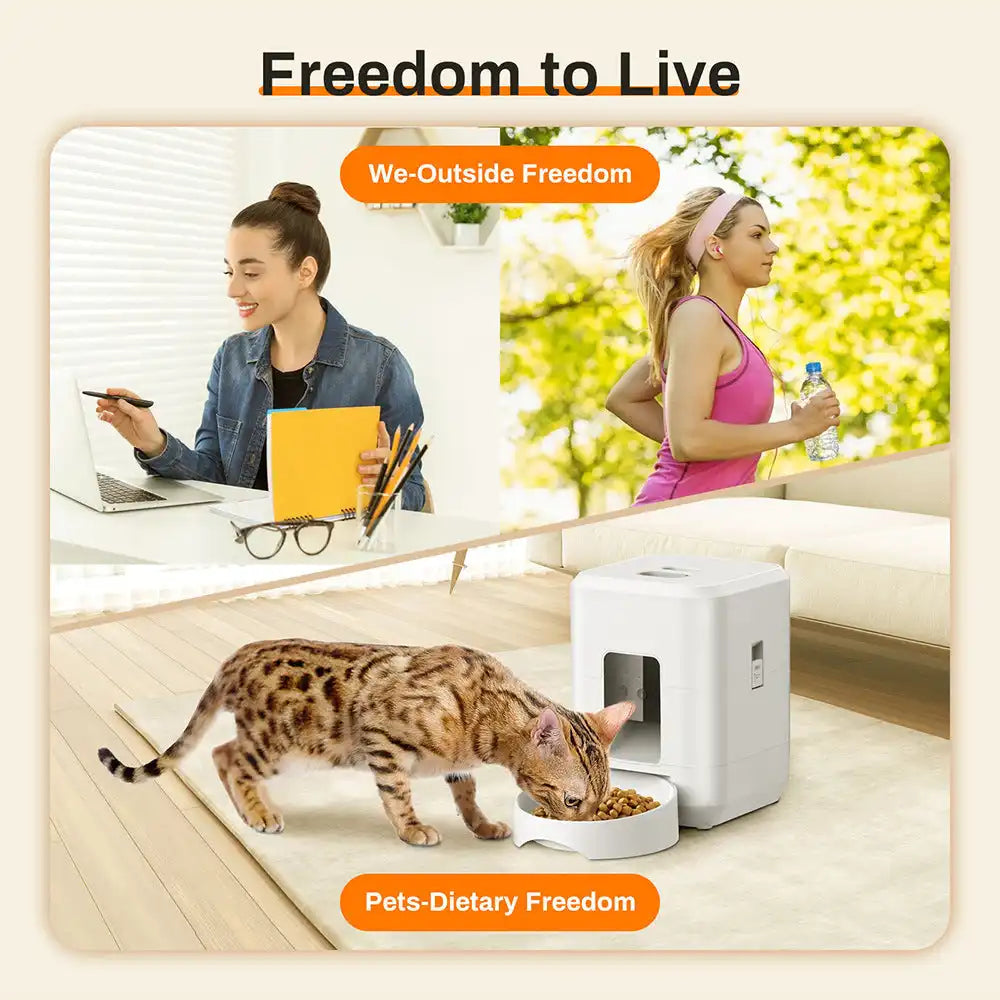 The Growing Mart Smart Pet Feeder with WiFi App Control & 2L Capacity