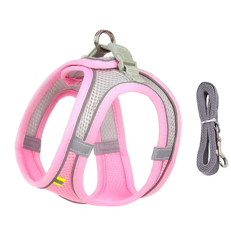 The Growing Mart Puppy Harness Set Adjustable No-Pull Leash Combo