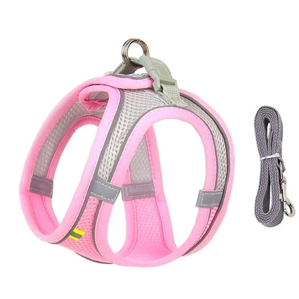 The Growing Mart Puppy Harness Set Adjustable No-Pull Leash Combo