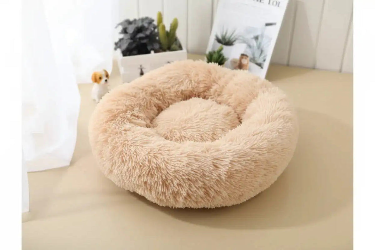 The Growing Mart Large Dog Bed Plush Washable Fluffy Pet Sofa Bed