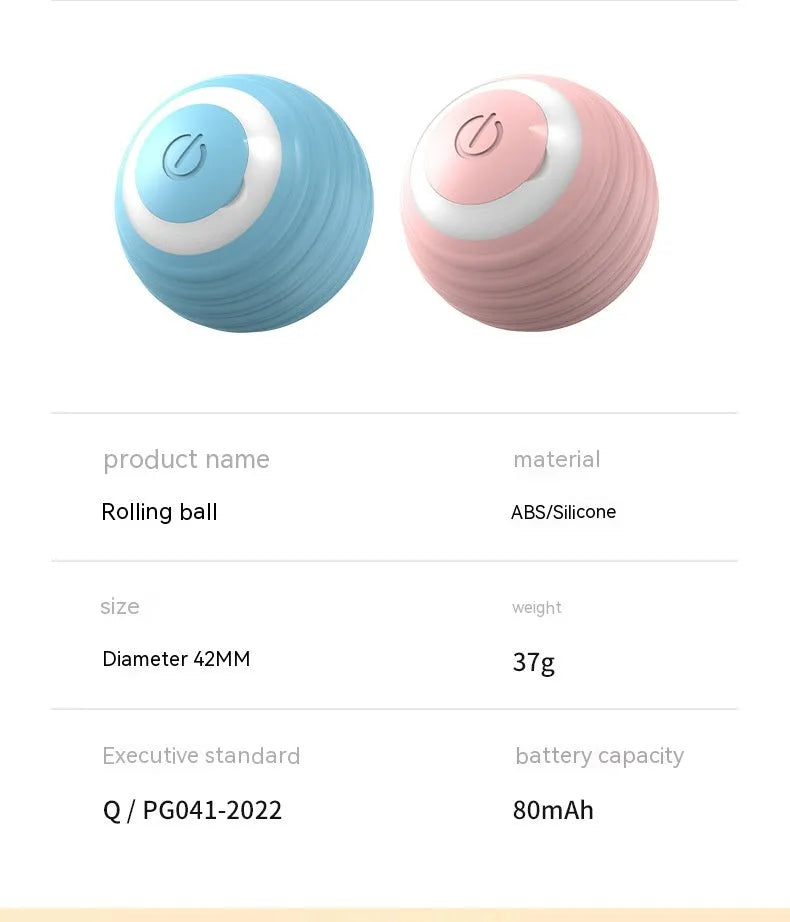 The Growing Mart Best Automatic Cat Toy for Indoor Cats – Smart Rolling Ball