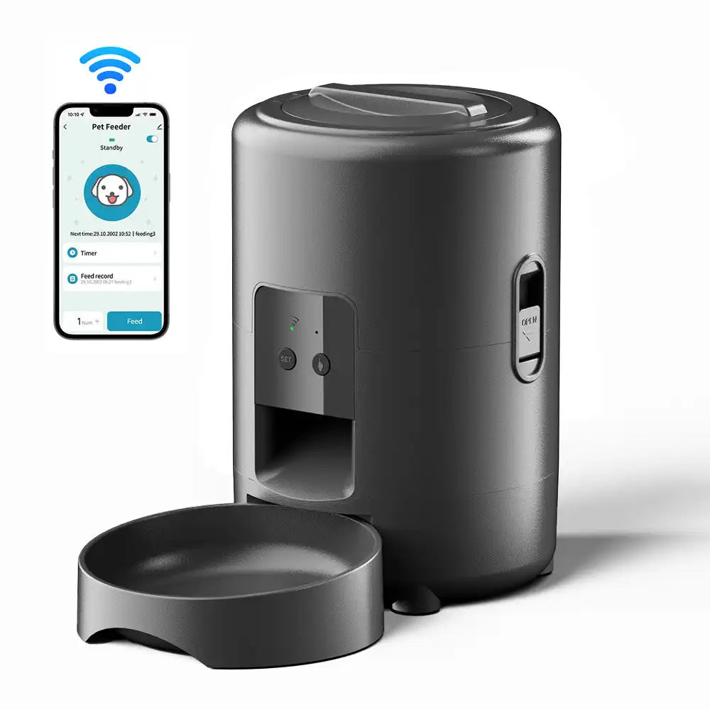 The Growing Mart Smart Pet Feeder with WiFi App Control & 2L Capacity
