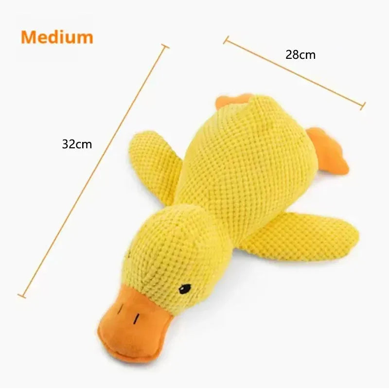 The Growing Mart Dog Plush Toy Duck Cuddle Comfort Anxiety Relief