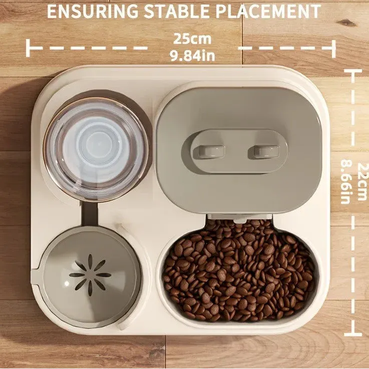 The Growing Mart Automatic Cat Feeder and Water Dispenser 2-in-1 Station