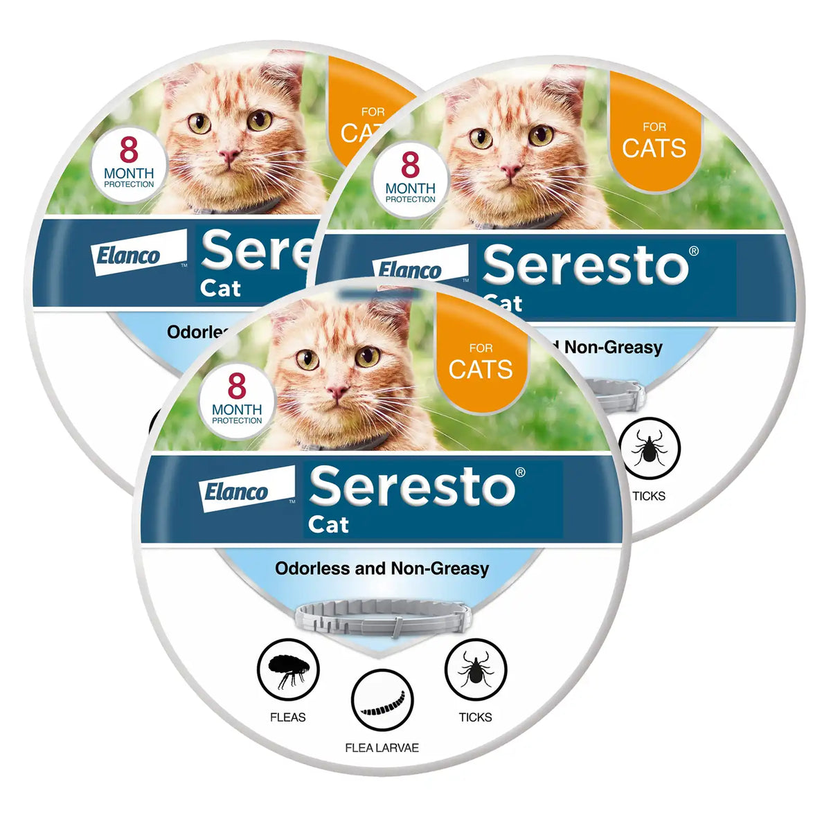 Flea and Tick Collar for Cats , 8 Month Protection Main image