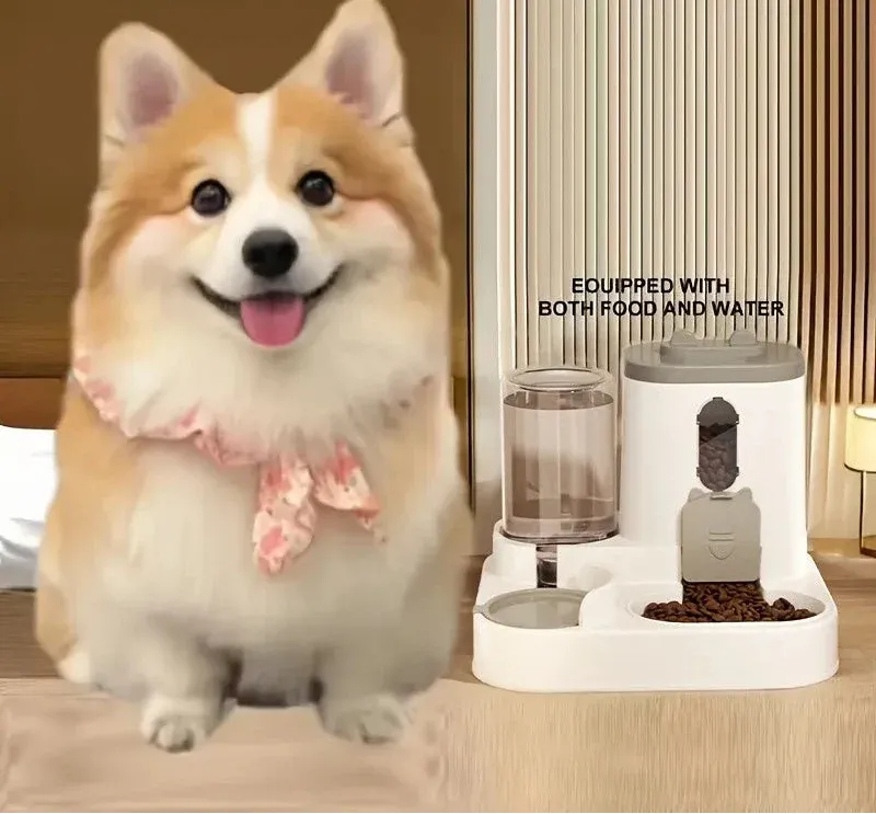 The Growing Mart Automatic Cat Feeder and Water Dispenser 2-in-1 Station