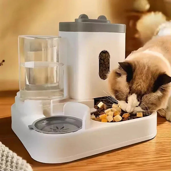 The Growing Mart Pet Feeder with Water Dispenser Large Capacity 2-in-1
