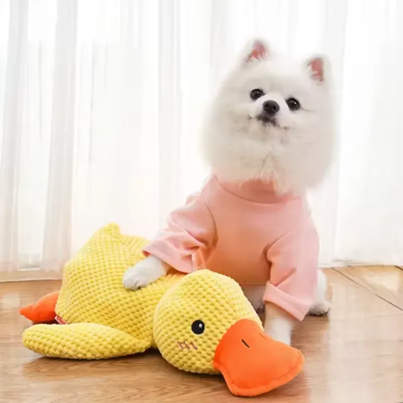 The Growing Mart Dog Plush Toy Duck Cuddle Comfort Anxiety Relief