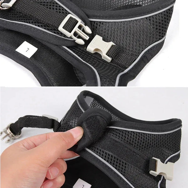 The Growing Mart Puppy Harness Set Adjustable No-Pull Leash Combo