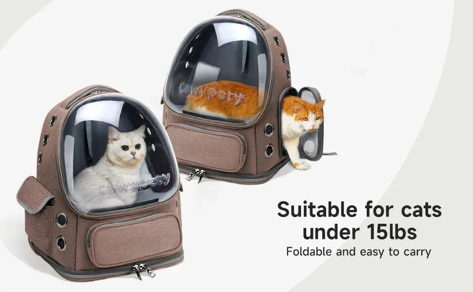The Growing Mart Breathable Cat Backpack Carrier - Clear Travel Pet Bag