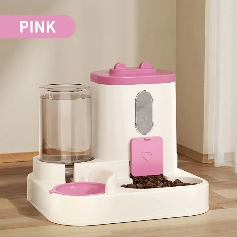 The Growing Mart Automatic Cat Feeder and Water Dispenser 2-in-1 Station Main image