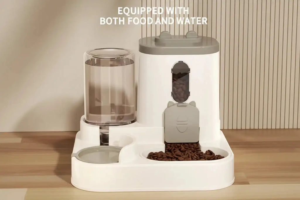 The Growing Mart Automatic Cat Feeder and Water Dispenser 2-in-1 Station