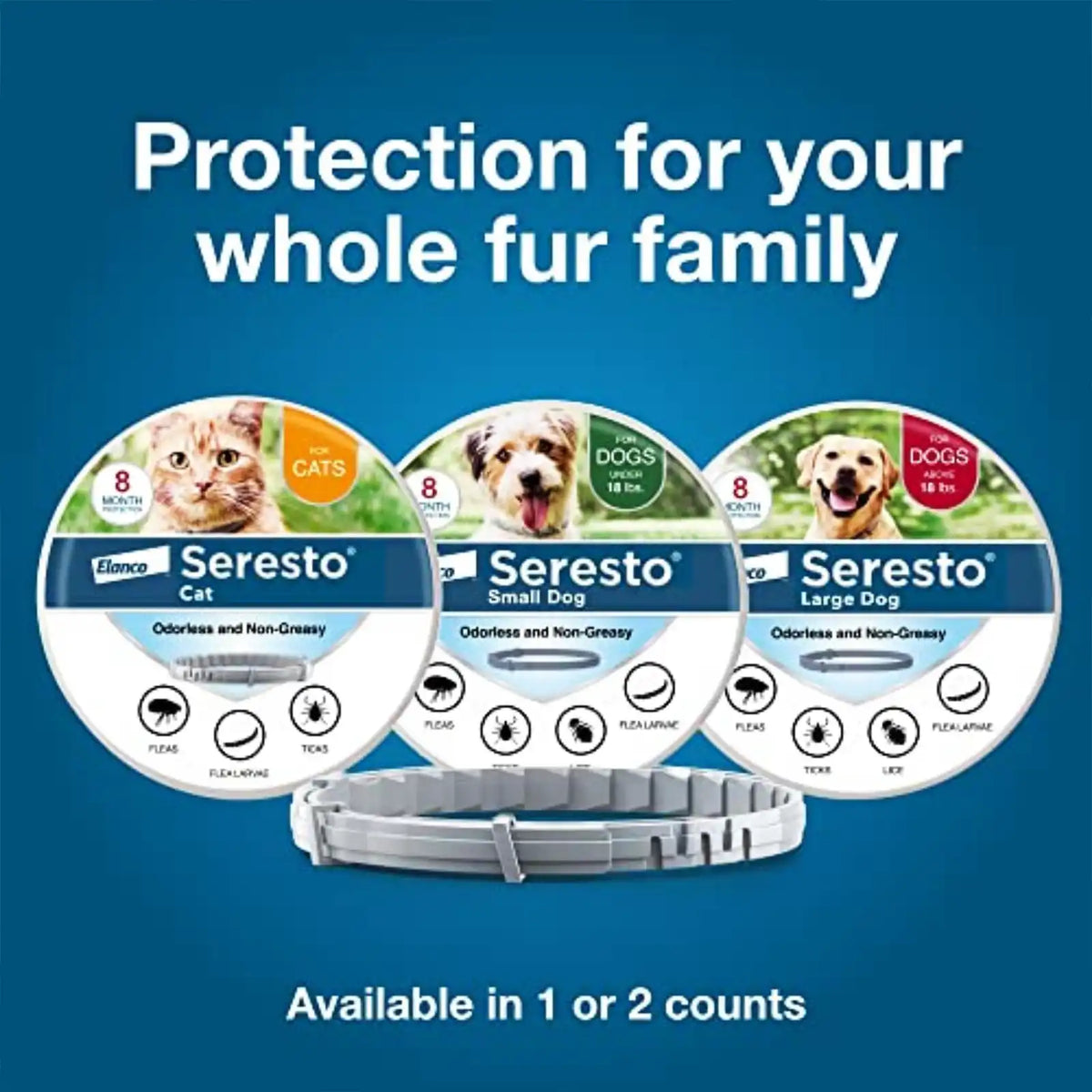 Flea & Tick Collar for Large Dogs , 8 Month Protection