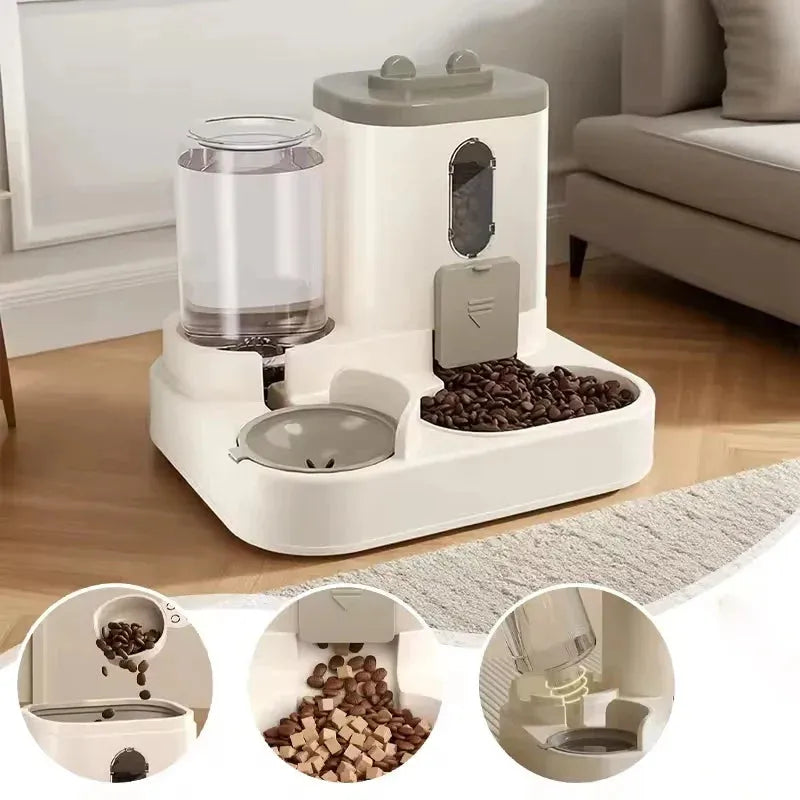 The Growing Mart Pet Feeder with Water Dispenser Large Capacity 2-in-1 Secondary image