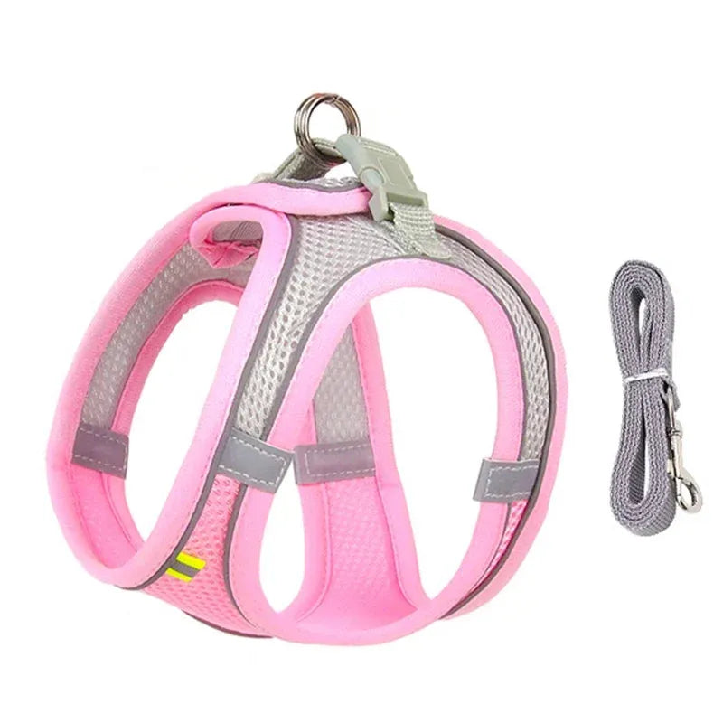 The Growing Mart Puppy Harness Set Adjustable No-Pull Leash Combo