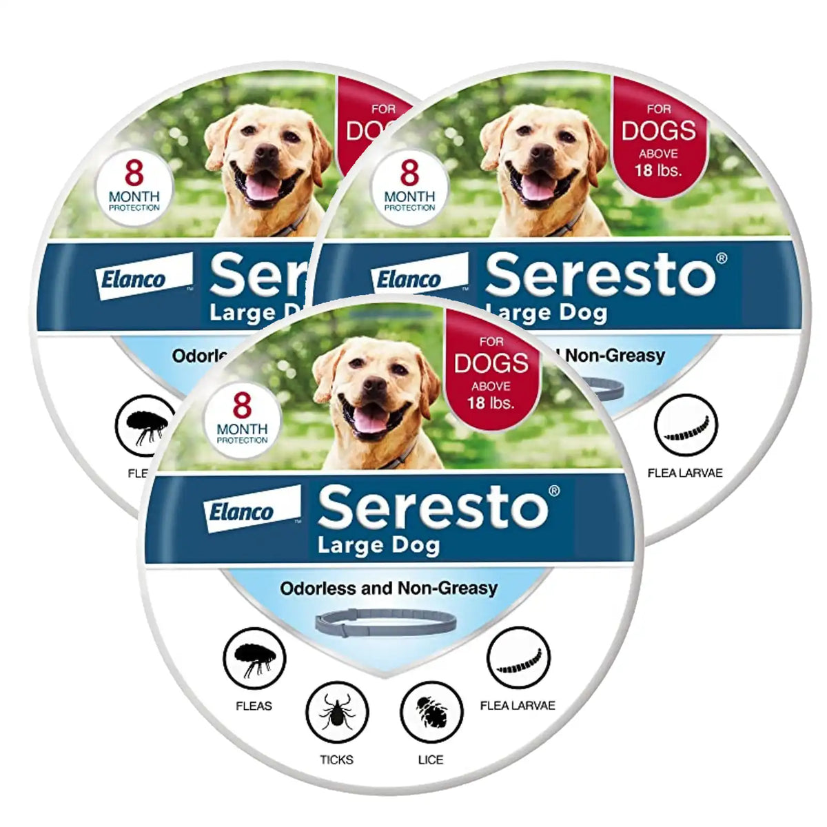 Flea & Tick Collar for Large Dogs , 8 Month Protection Main image