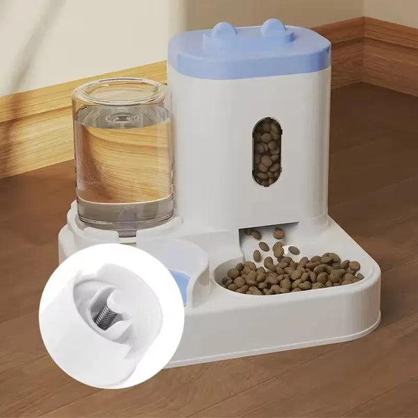 The Growing Mart Pet Feeder with Water Dispenser Large Capacity 2-in-1