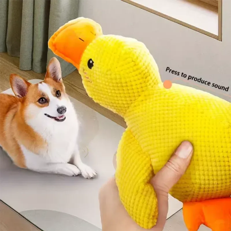 The Growing Mart Dog Plush Toy Duck Cuddle Comfort Anxiety Relief