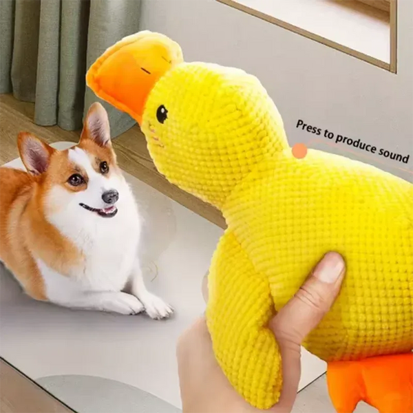The Growing Mart Dog Plush Toy Duck Cuddle Comfort Anxiety Relief